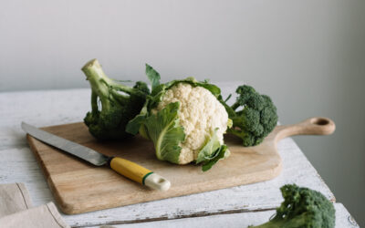 Jess’s Roasted Cauliflower, Celeriac Puree + Garlic Greens